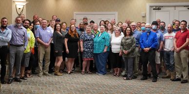 Group of people taking picture