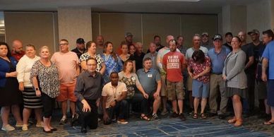 Group of people taking picture