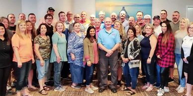 Group of people taking picture