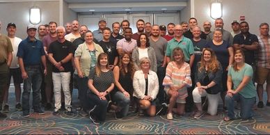 Group of people taking picture