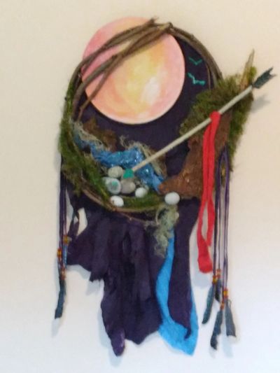 "GUIDED BY SPIRIT" MEDICINE SHIELD CREATED BY STARFEATHER 