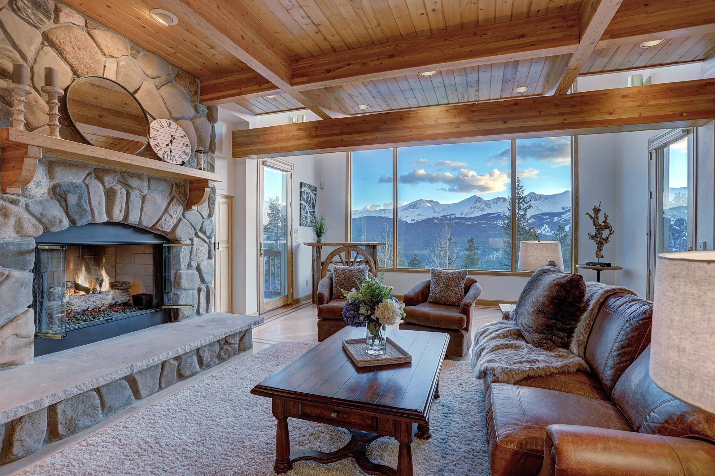 Cozy Cabin Home Staging for this Breckenridge, Colorado Mountain Mansion.