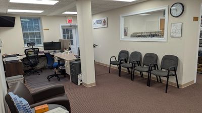 Photo of our Bridgetown Rd lobby including seatings and our front desk
