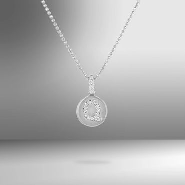 White Gold "Q" Pendant