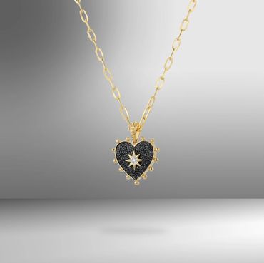 Yellow Gold Diamond Heart Pendant