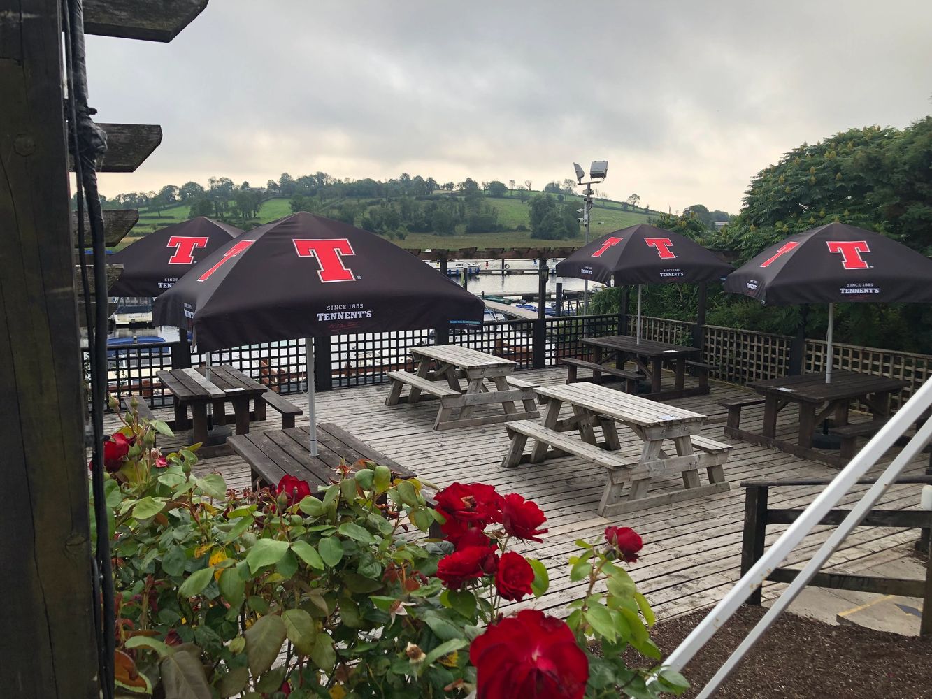 Our decking is a sun trap on a good day and an ideal location to enjoy a drink and a bite to eat wit