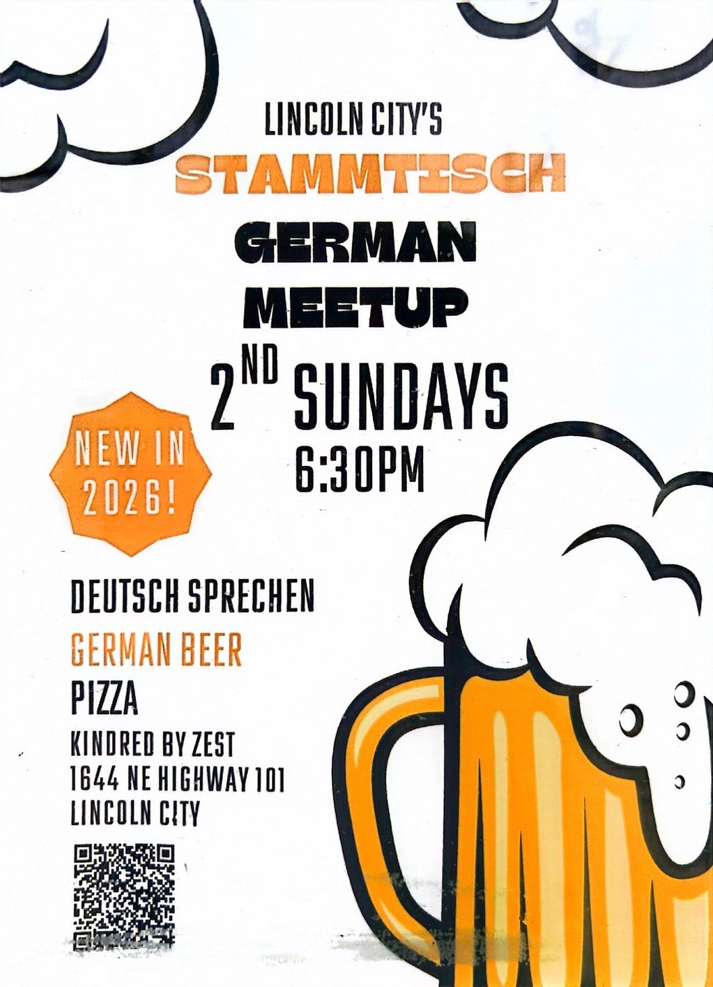 Lincoln City's Stammtisch German Meetup 2nd Sundays 6:30pm Deutsch Sprechen - German Beer - Pizza