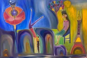 Blowing Bubbles
oil  on canvas 
36x24 inches