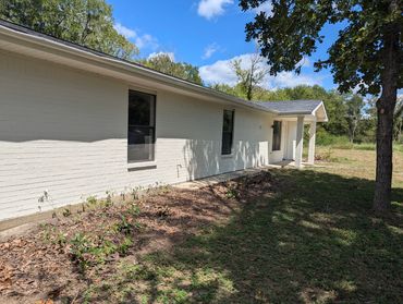 a white colored house