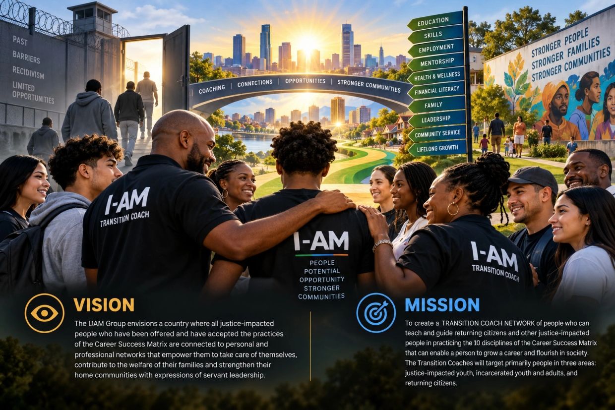 Community coaching for justice-impacted individuals and stronger communities.