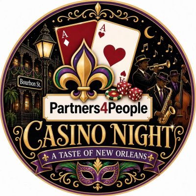Casino Night event logo inspired by New Orleans.