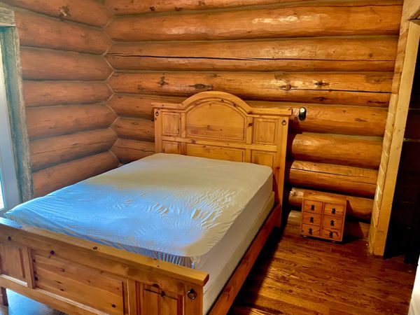 Bedroom of Engelmann Spruce Lodge at Trestle Park in Ginger Blue - Noel, Missouri