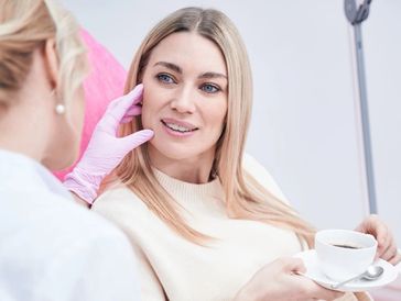 a woman having a free consulation about electrolysis