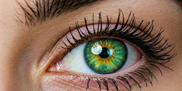an image of a womans eye with long eyelashes