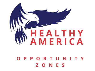 Logo with eagle and text Healthy America Opportunity Zones.