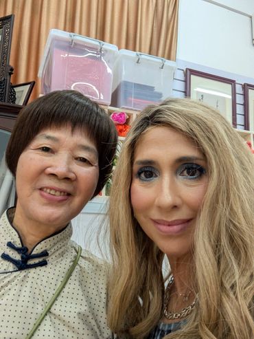 Myriam with Feng Shui and Chinese culture teacher.