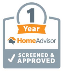 1 Year HomeAdvisor Screened & Approved badge.