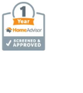 1 Year HomeAdvisor Screened & Approved badge.