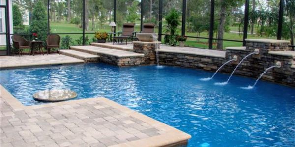 Raised Pool Beam, Pool Fountain
