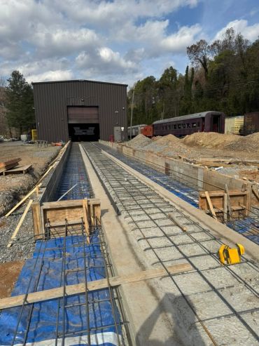 Railroad slab in Sylva at the Great Smokey Mountains Railroad