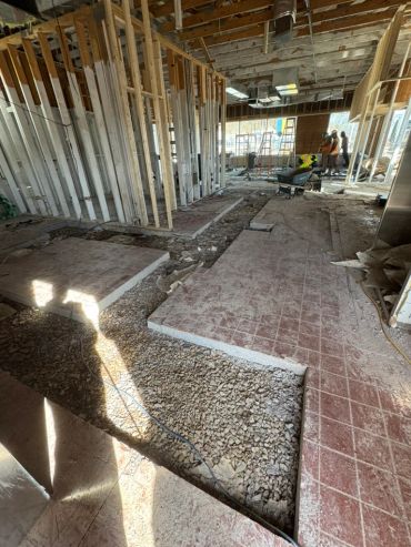Saw cutting concrete in a Dunkin Donuts in Biltmore Village!