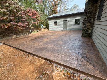 Slate skin stamped concrete in Fairiview!