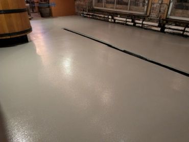 Urethane Floor at Burial Brewing, Asheville!