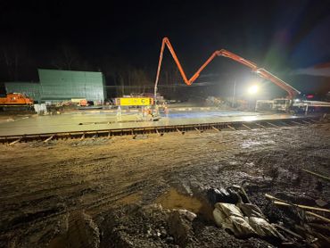 Another picture of the concrete pour day for the railroad in Sylva!