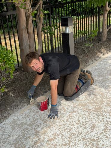 Sealing the knockdown in Biltmore Park, Asheville