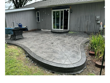Ashlar Slate skin stamped patio in Arden, NC