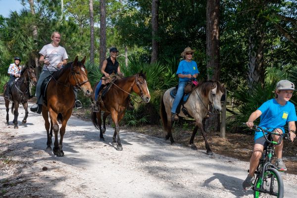 Palm City Farms Association members horseback and bike riding trail