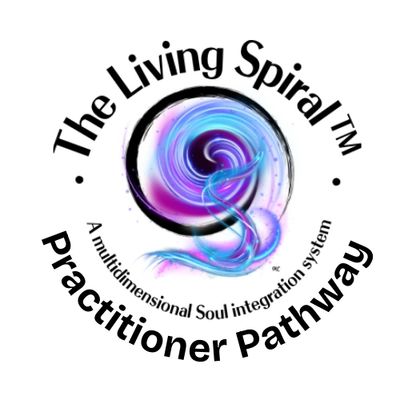 Logo of The Living Spiral Practitioner Pathway with a colorful spiral design.