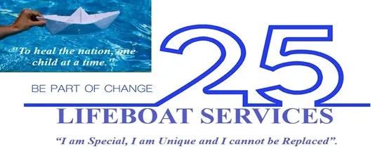 Lifeboat Services logo with inspiring message.