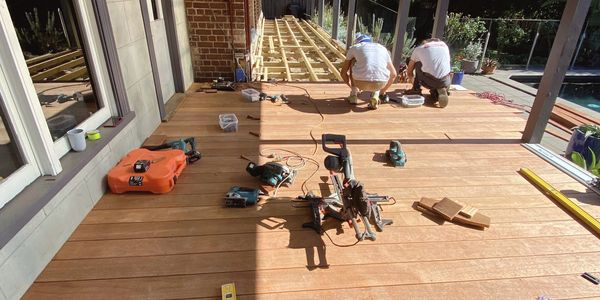 Decking terrace creation