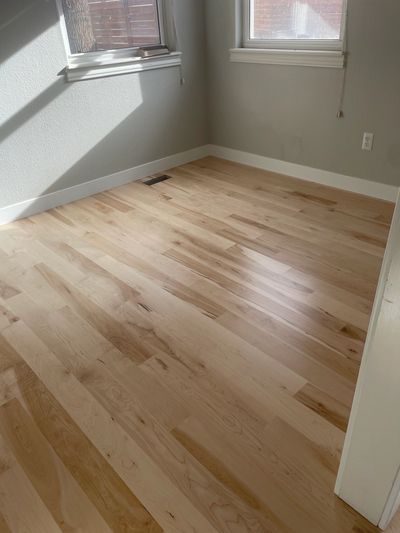 Image of installed hardwood flooring.
