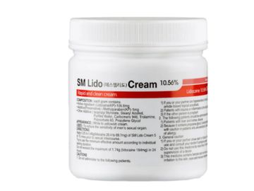 Container of SM Lido cream with 10.56% concentration.