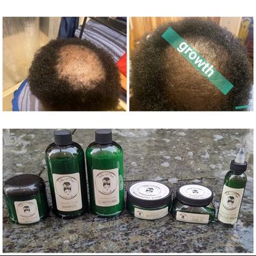 Client's  hair growth results after 2 months of using our Chebe Hairgrowth system.