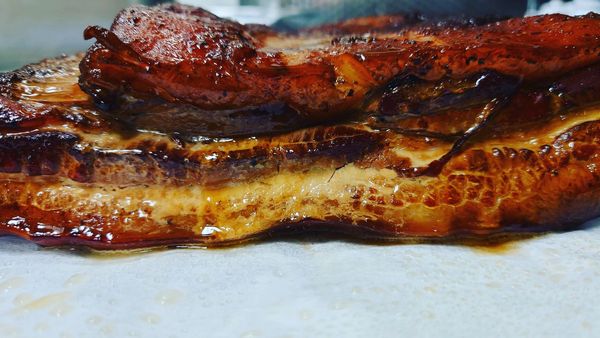 Bull Bar in-house smoked pork at, Bull & Bar 60 High Street, Street, Somerset. Near Clarks Village.