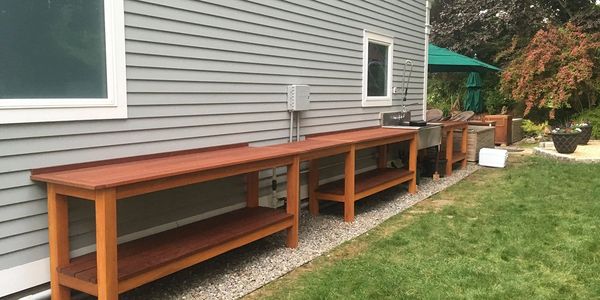 outdoor food prep station