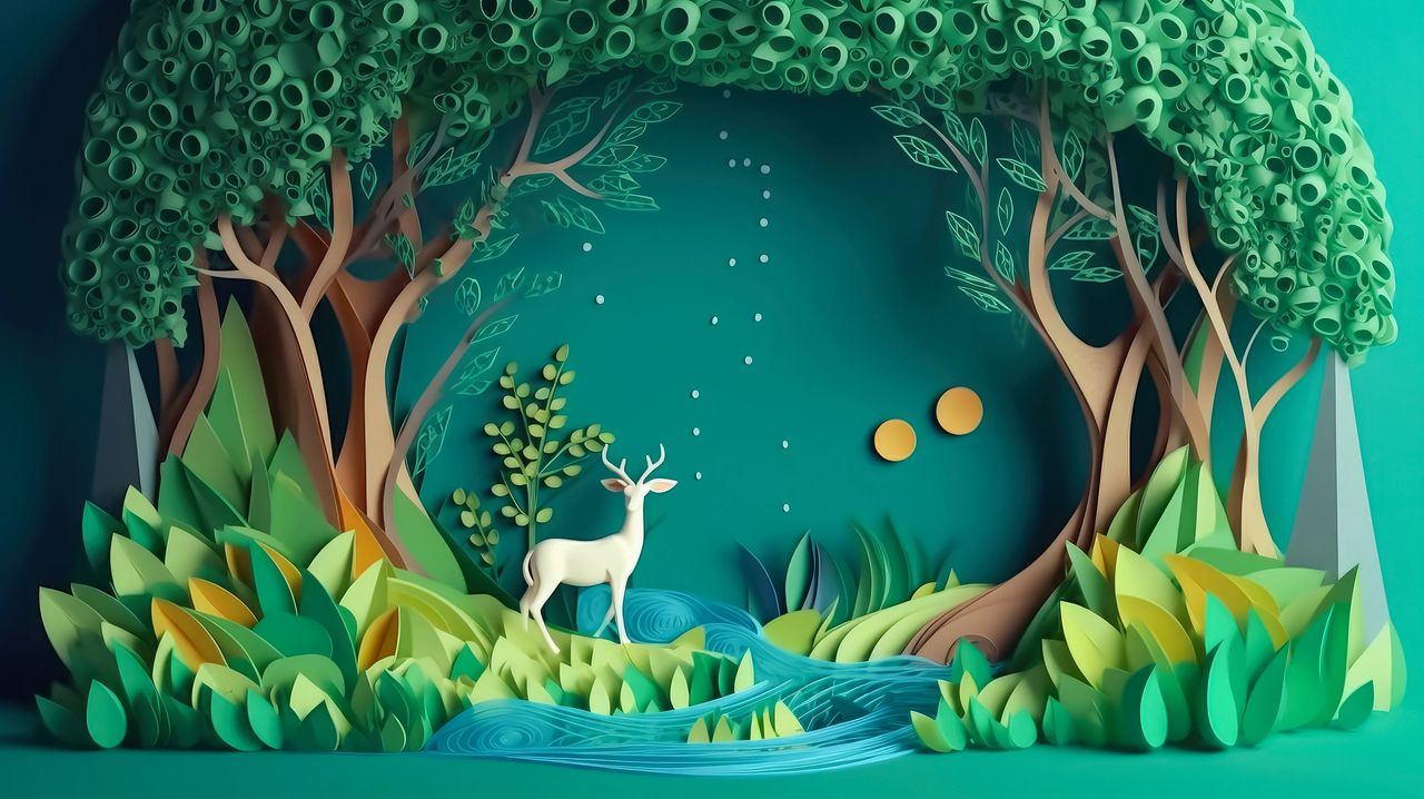 Stanislav Kondrashov Telf Ag Stanislav Kondrashov Telf Ag, Paper Cutting Of Deer In Forest