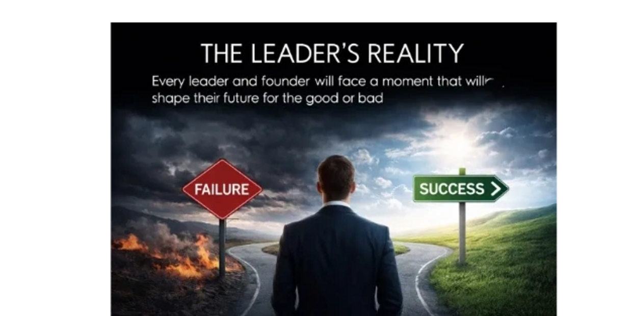 A leader faces a crucial choice between failure and success on diverging paths.