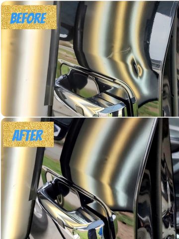 Before and After photos of a paintless dent repair service on a Ford F 150
Rocklin,Roseville