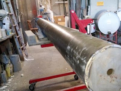 8" mandrel and first run tube for Navy drone firing tube