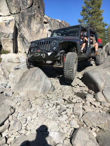 JK Rubicon that we built for our good friend Scott! Flexing in Little Sluice, Rubicon Trail