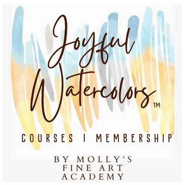 Joyful Watercolor Membership Beginner Watercolor Lessons. Mollys Fine Art Academy.