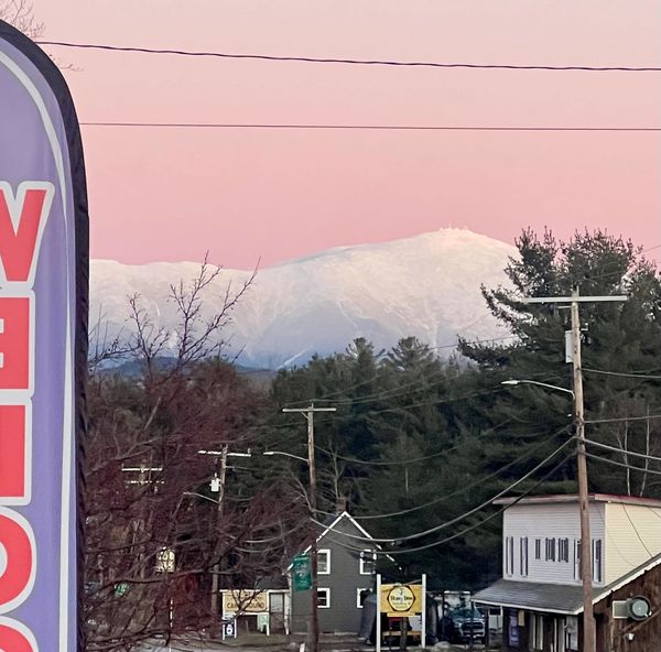 View of Mt Washington from deck.