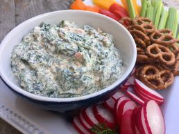 Easy Cold Spinach Dip perfect for an appetizer.