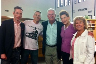 Chris Barron, Shawn Gardner, Robert and Rebecca Gardner, and Ambassador Nancy Brinker in 2018.
