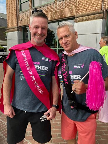 Chris Barron and Shawn Gardner - both, Susan G. Komen "Co-Survivors of the Year" - in 2021.