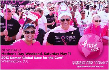Shawn Gardner and his mother participating in the Susan G. Komen "Global Race for the Cure" in 2013.